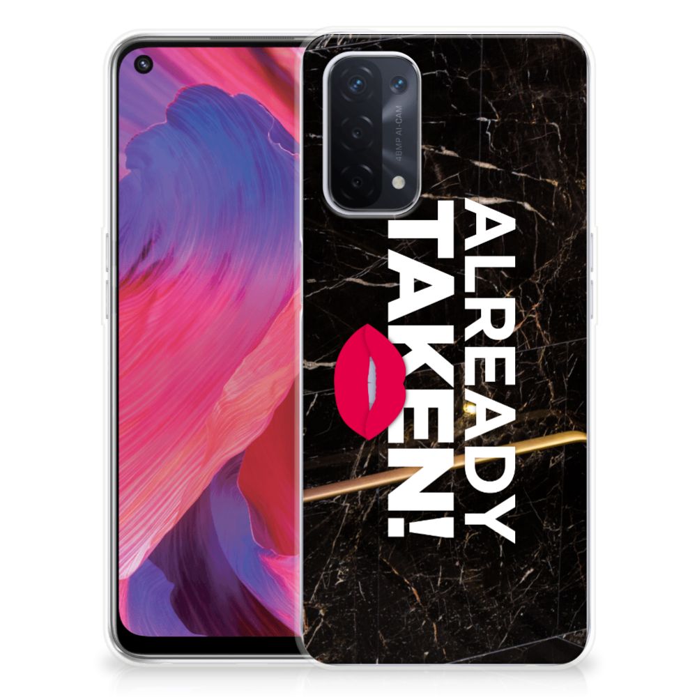 OPPO A93 5G Siliconen hoesje met naam Already Taken Black