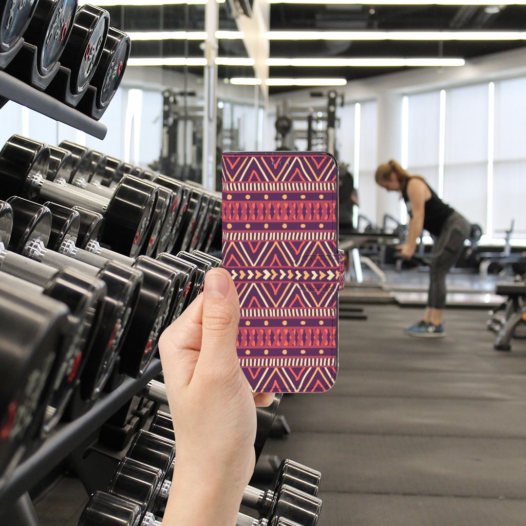OPPO Find X5 Telefoon Hoesje Aztec Paars