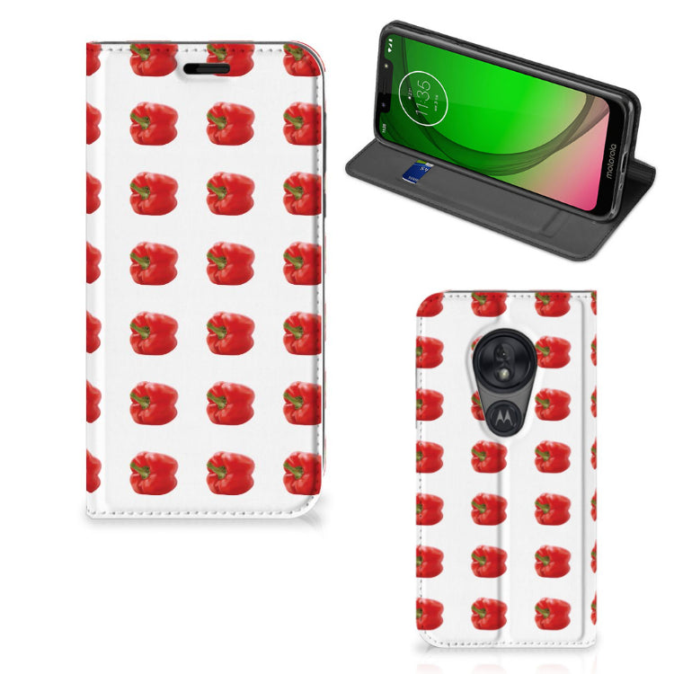 Motorola Moto G7 Play Flip Style Cover Paprika Red