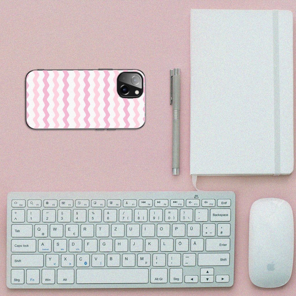Apple iPhone 13 Back Case Waves Roze B2C Telecom