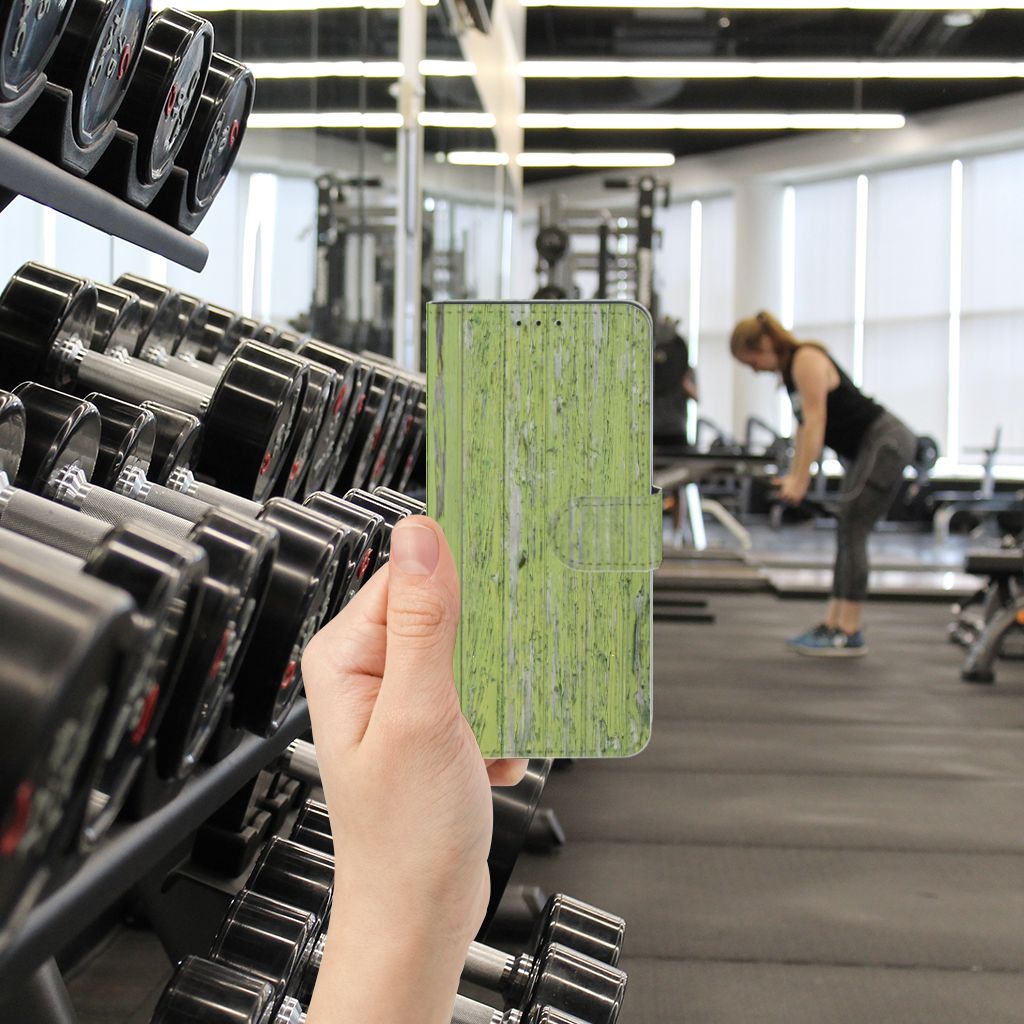 Xiaomi Mi 9 Lite Book Style Case Green Wood