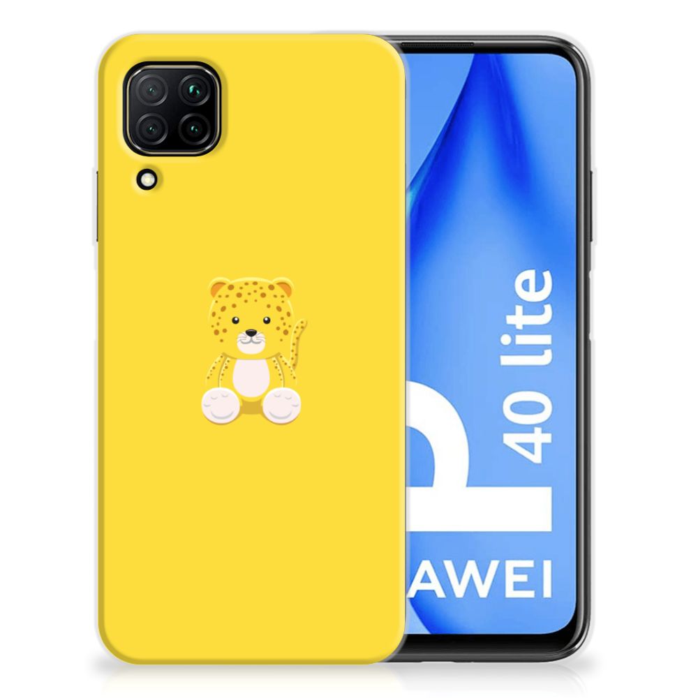 Huawei P40 Lite Telefoonhoesje met Naam Baby Leopard