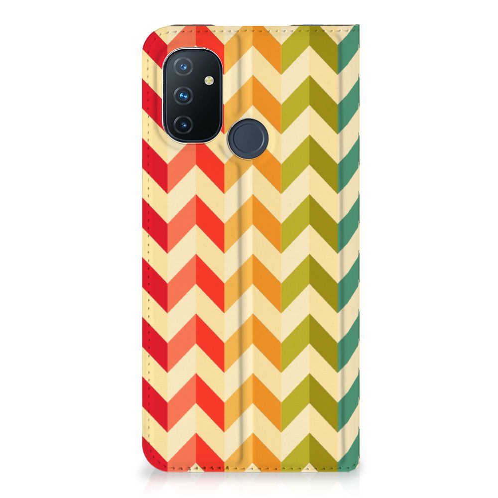 OnePlus Nord N100 Hoesje met Magneet Zigzag Multi Color - B2C Telecom
