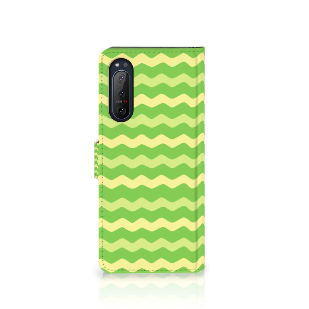 Sony Xperia 5II Telefoon Hoesje Waves Green