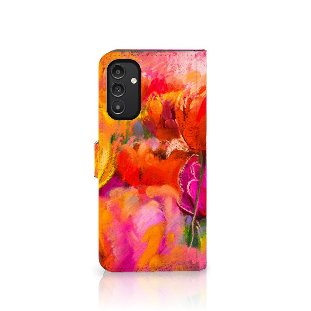 Hoesje Samsung Galaxy A14 5G Tulips met kleurrijk tulpen ontwerp, perfect voor het beschermen van je telefoon.