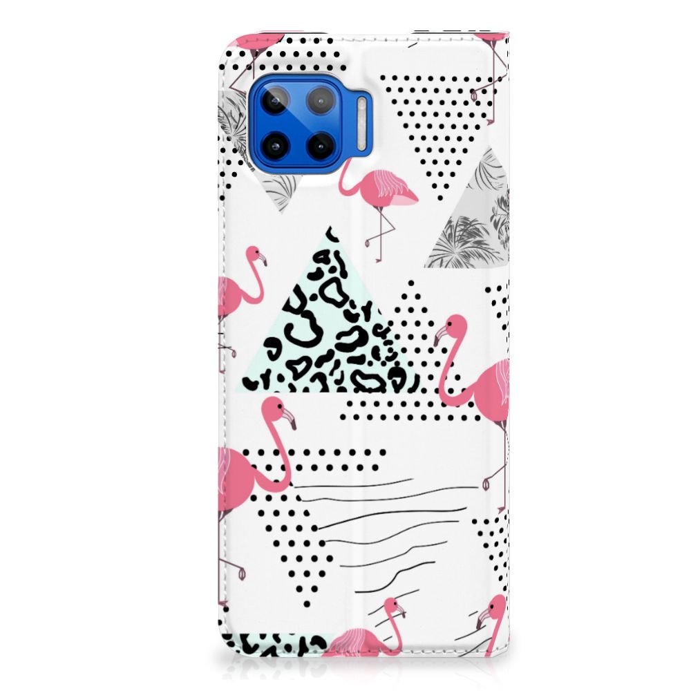 Motorola Moto G 5G Plus Hoesje maken Flamingo Triangle - B2C Telecom