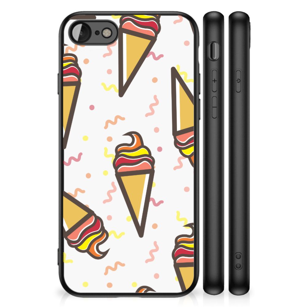 iPhone SE 2022 | SE 2020 | 7/8 Back Cover Hoesje Icecream met een kleurrijk ijsje ontwerp op een TPU hoesje.