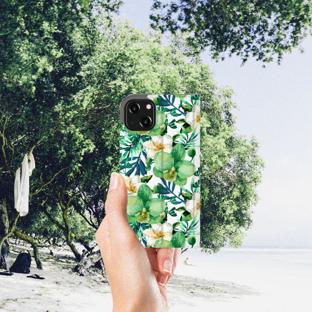 iPhone 13 Smart Cover Orchidee Groen