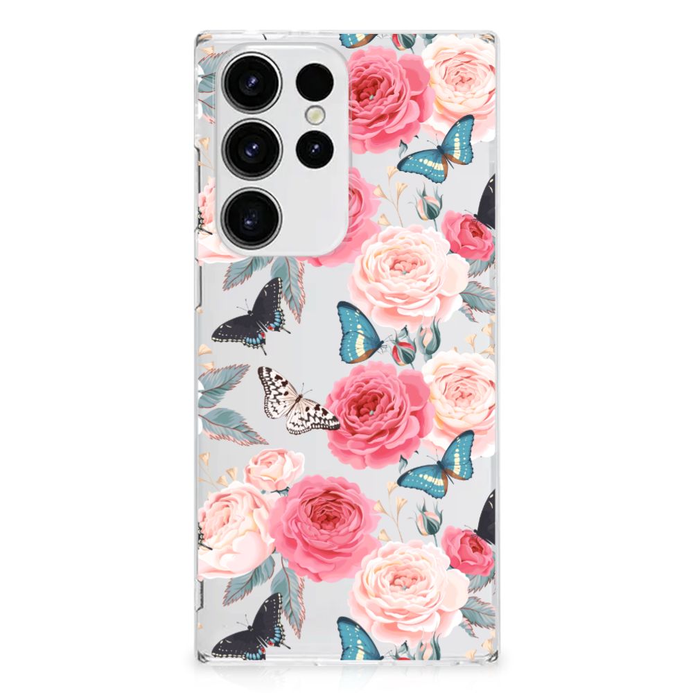 Samsung Galaxy S23 Ultra TPU Case Butterfly Roses