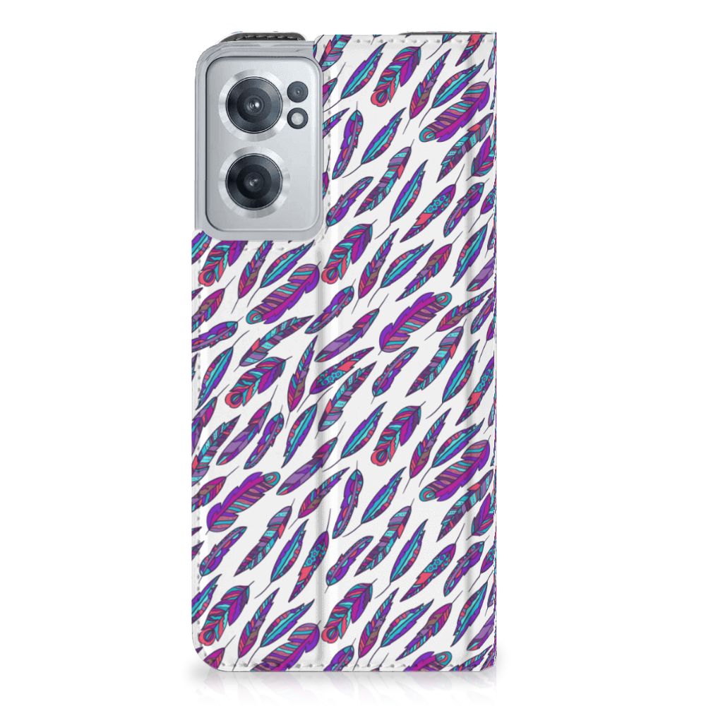 OnePlus Nord CE 2 5G Hoesje met Magneet Feathers Color - B2C Telecom