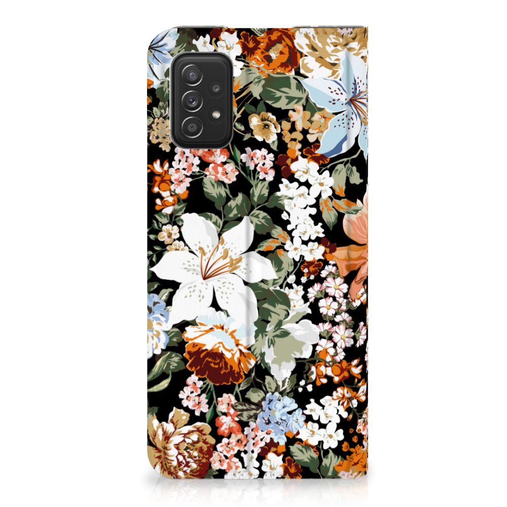 Smart Cover voor Samsung Galaxy A03s Dark Flowers - B2C Telecom