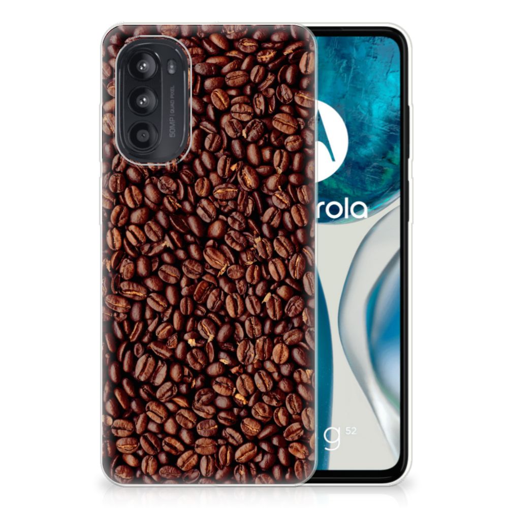 Motorola Moto G52/G82 Siliconen Case Koffiebonen