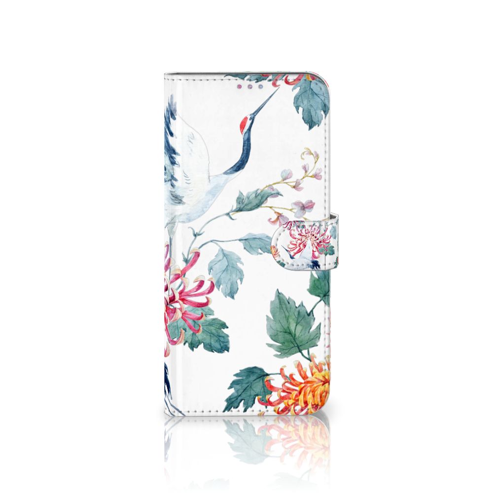 Motorola Moto G60s Telefoonhoesje met Pasjes Bird Flowers