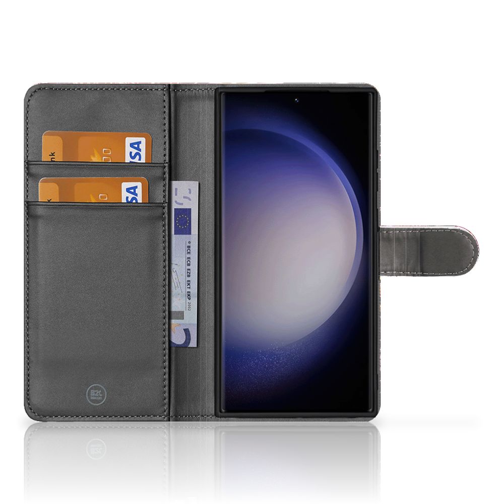 Samsung Galaxy S23 Ultra Wallet Case met Pasjes Vuurwerk