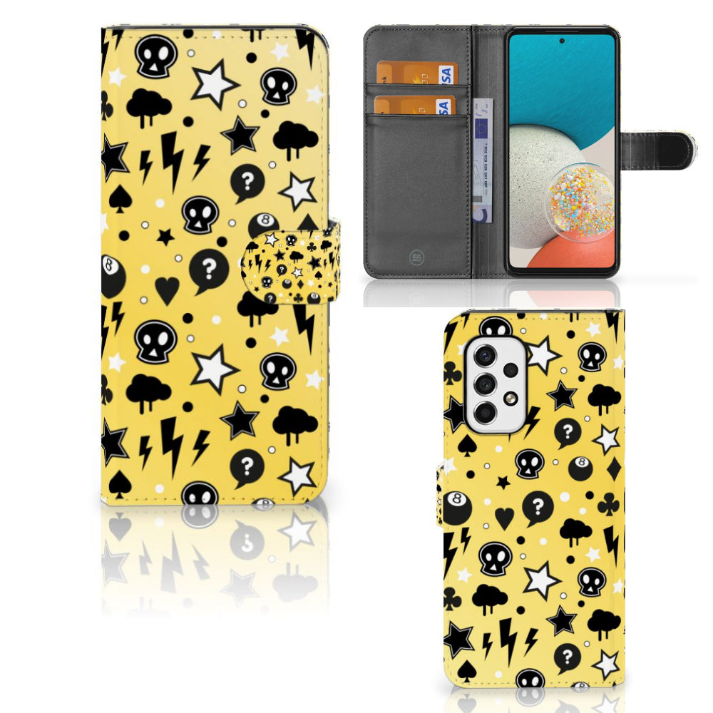 Telefoonhoesje met Naam Samsung Galaxy A53 Punk Geel