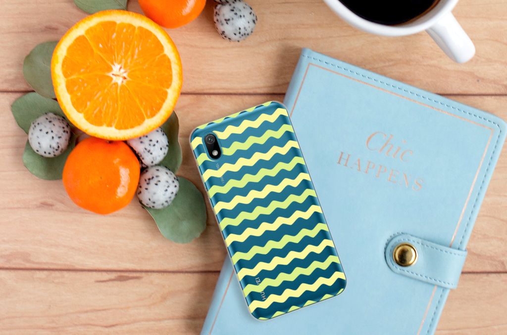 Huawei Y5 (2019) TPU bumper Waves Yellow