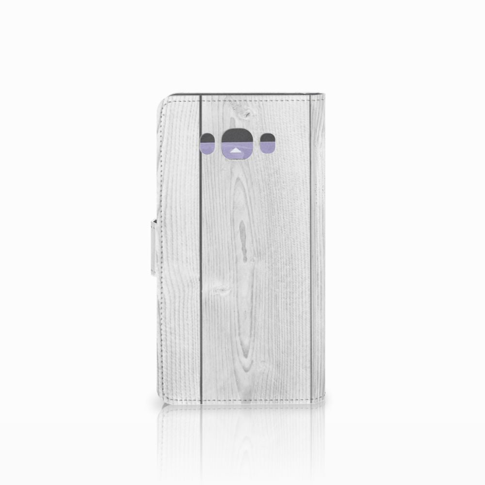 Samsung Galaxy J7 2016 Book Style Case White Wood
