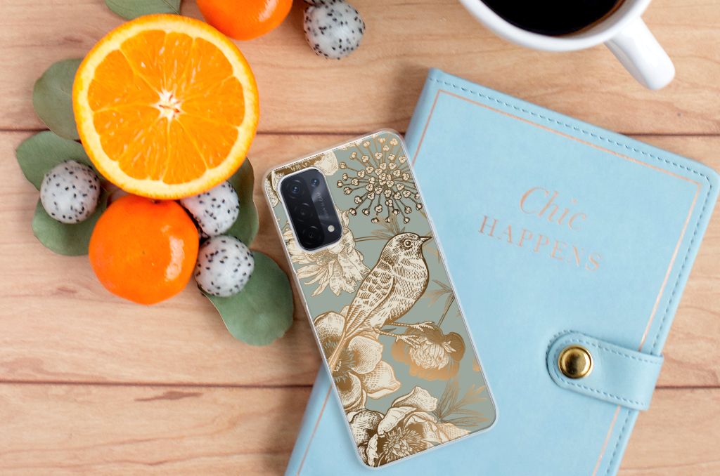 TPU Case voor OPPO A93 5G Vintage Bird Flowers