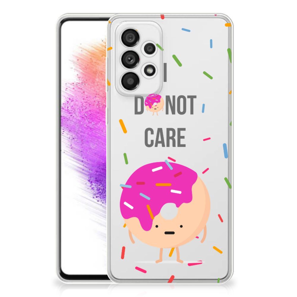 Samsung Galaxy A73 5G Siliconen Case Donut Roze B2C Telecom