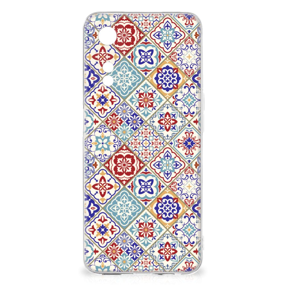 OPPO A78 5G | A58 5G TPU Siliconen Hoesje Tiles Color