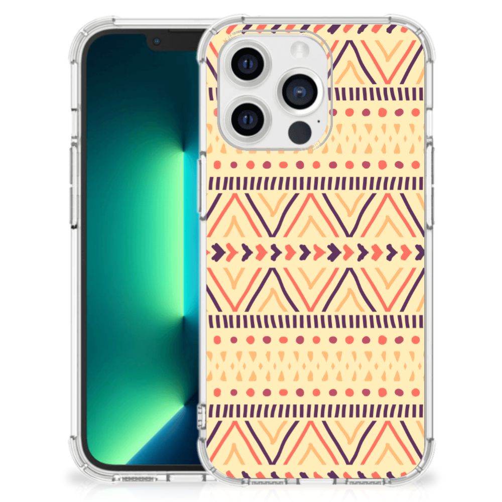 iPhone 13 Pro Max Doorzichtige Silicone Hoesje Aztec Yellow - B2C Telecom
