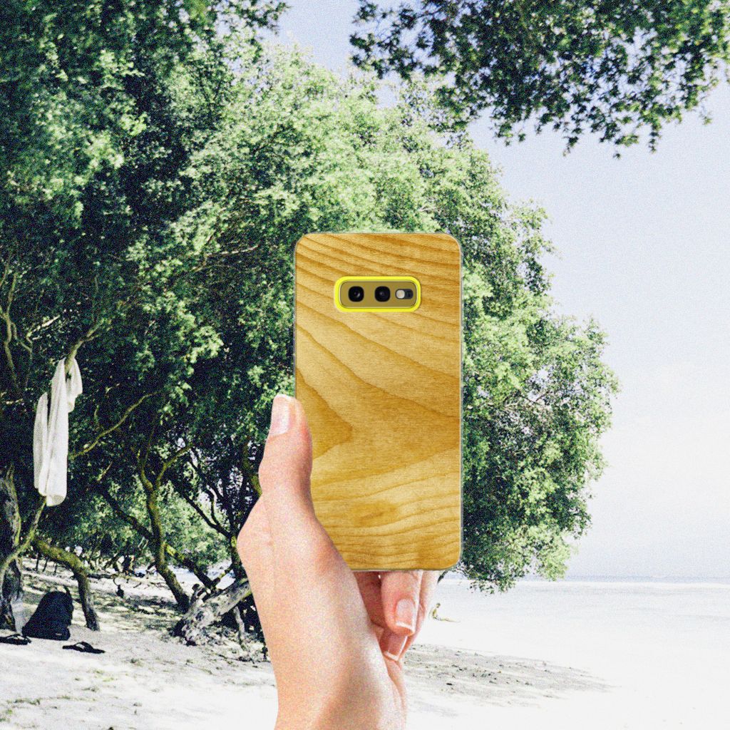 Samsung Galaxy S10e Bumper Hoesje Licht Hout