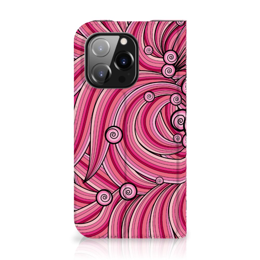 iPhone 14 Pro Bookcase Swirl Pink