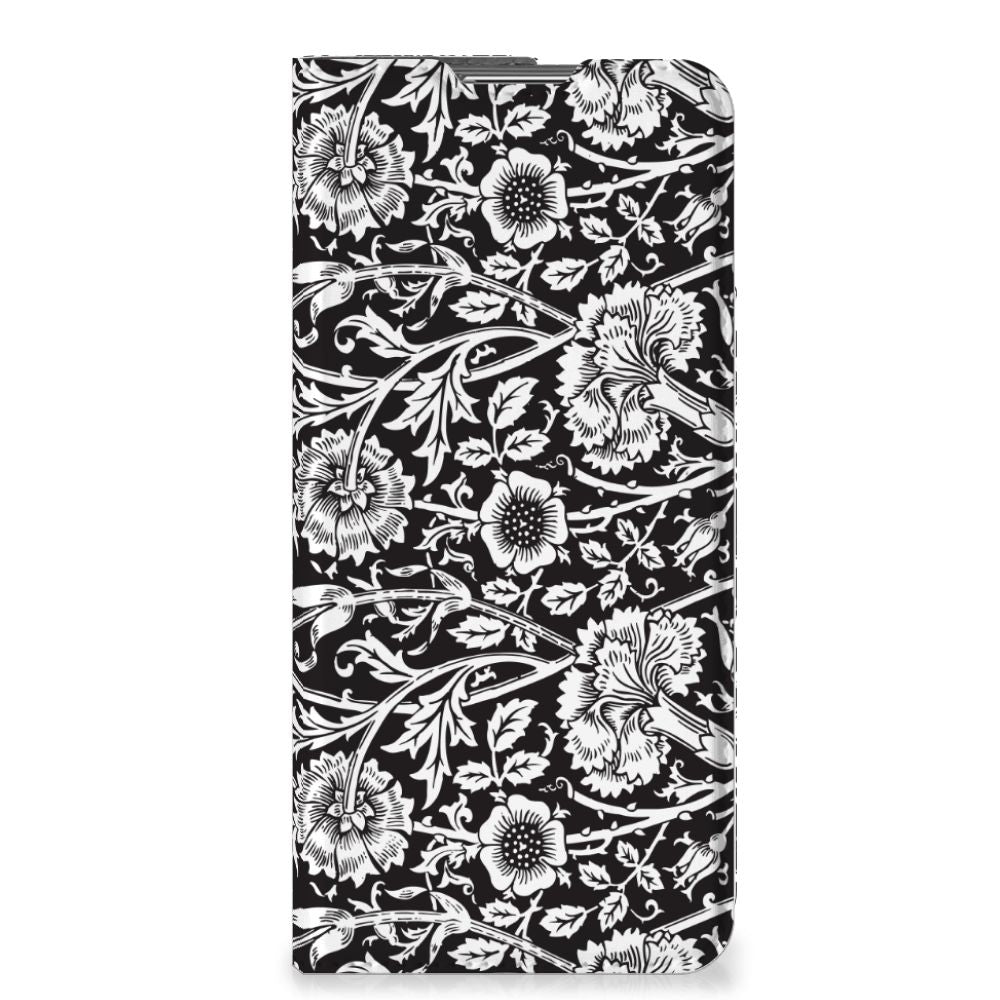 OPPO Find X5 Pro Smart Cover Black Flowers - B2C Telecom