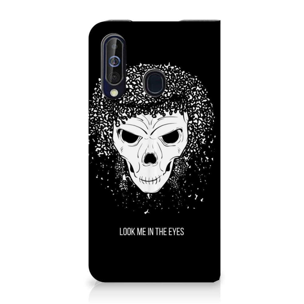 Mobiel BookCase Samsung Galaxy A60 Skull Hair