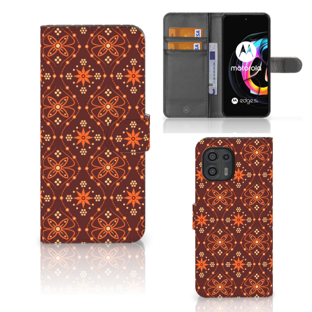 Motorola Edge 20 Lite Telefoon Hoesje Batik Brown