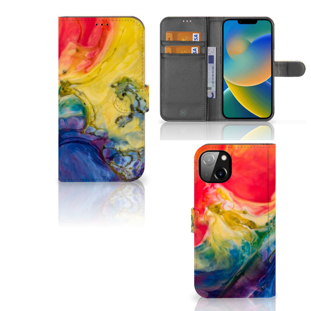 Hoesje iPhone 14 Plus Watercolor Dark