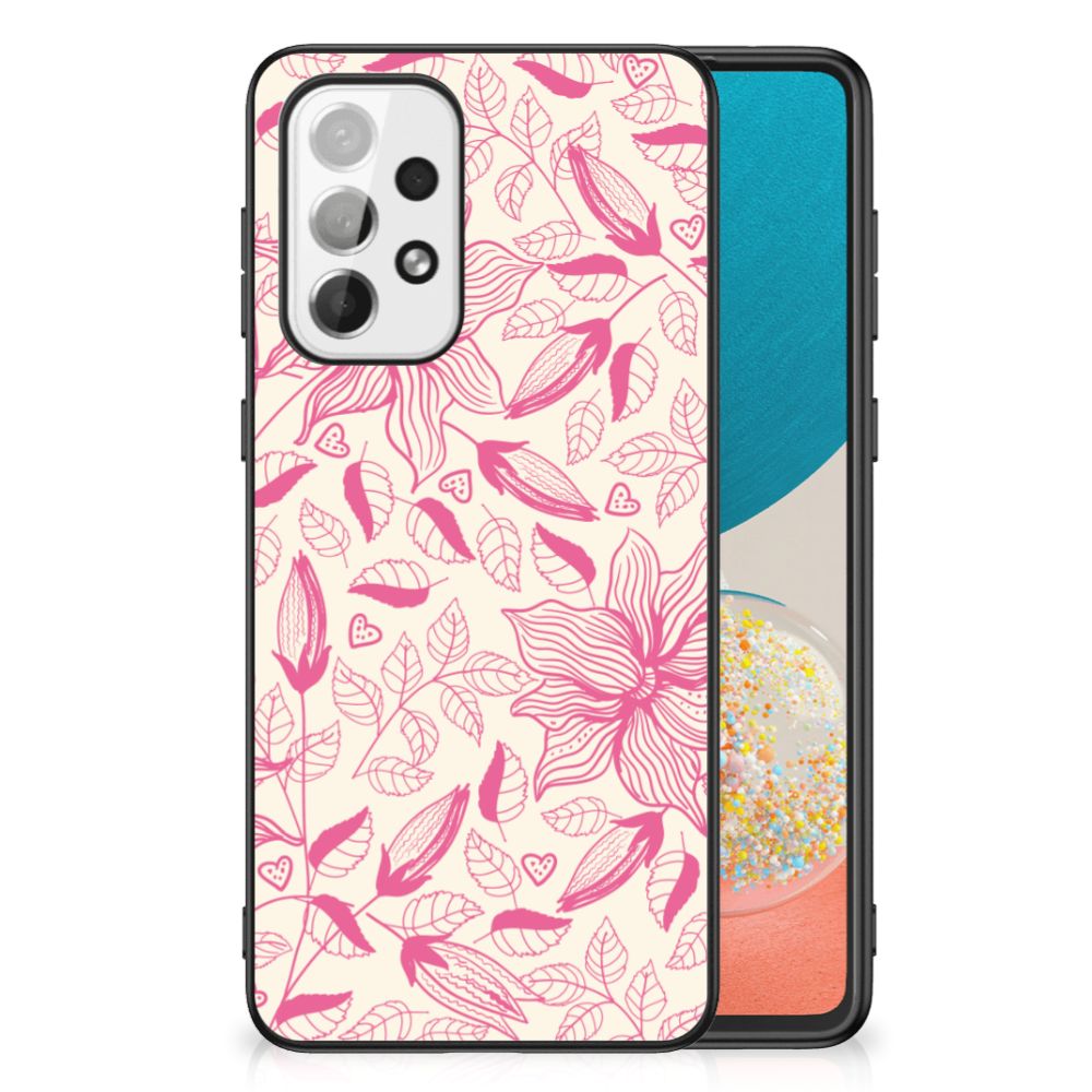 Samsung Galaxy A73 Bloemen Hoesje Pink Flowers B2C Telecom