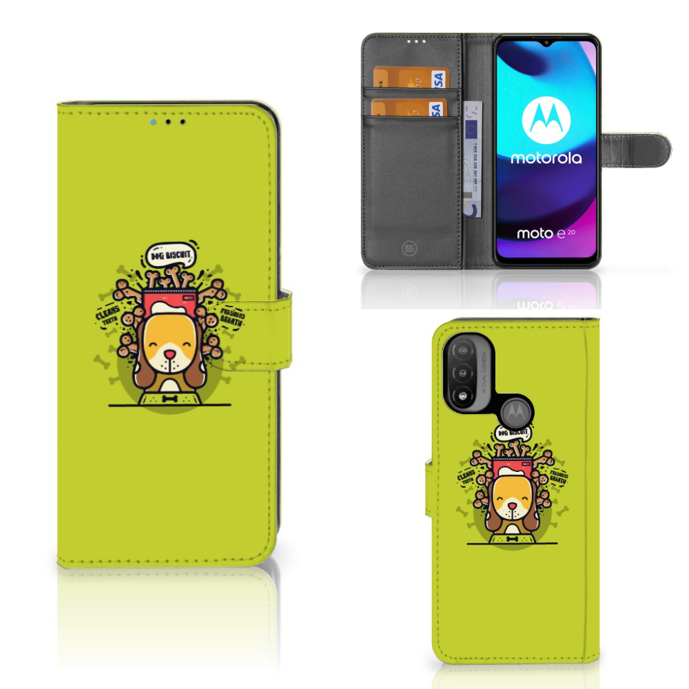 Motorola Moto E20 | E30 | E40 Leuk Hoesje Doggy Biscuit