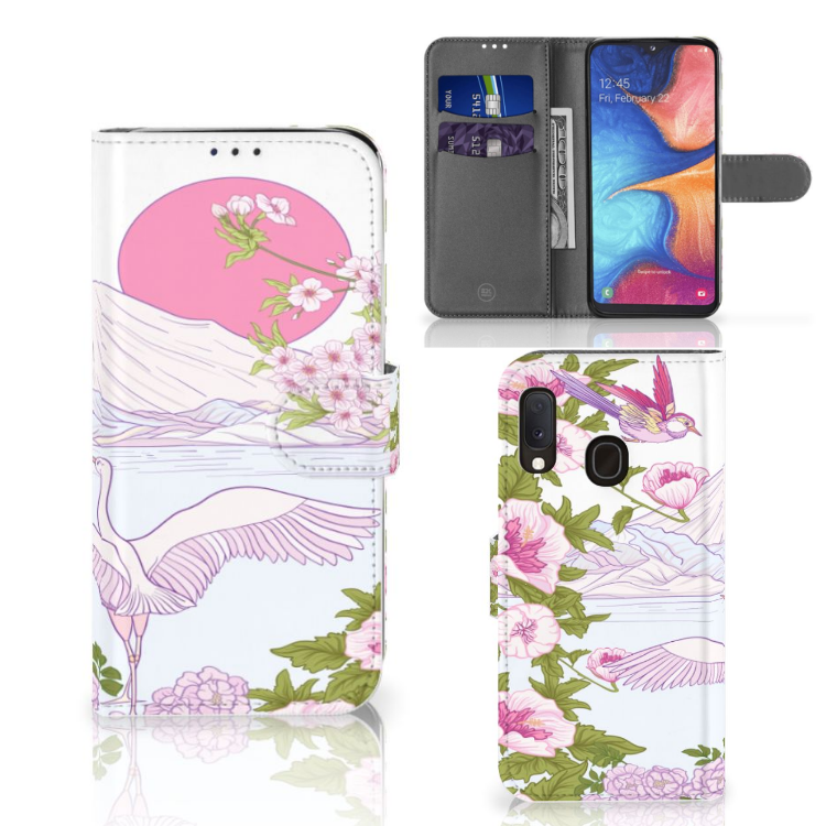 Samsung Galaxy A20e Telefoonhoesje met Pasjes Bird Standing