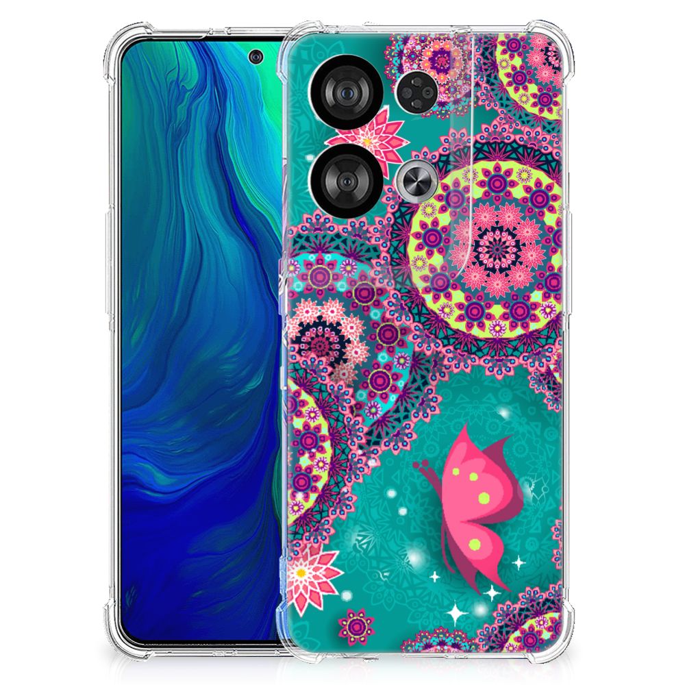 OPPO Reno8 Back Cover Cirkels en Vlinders B2C Telecom
