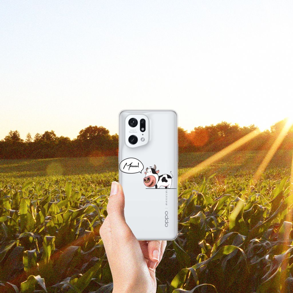 OPPO Find X5 Pro Telefoonhoesje met Naam Cow B2C Telecom
