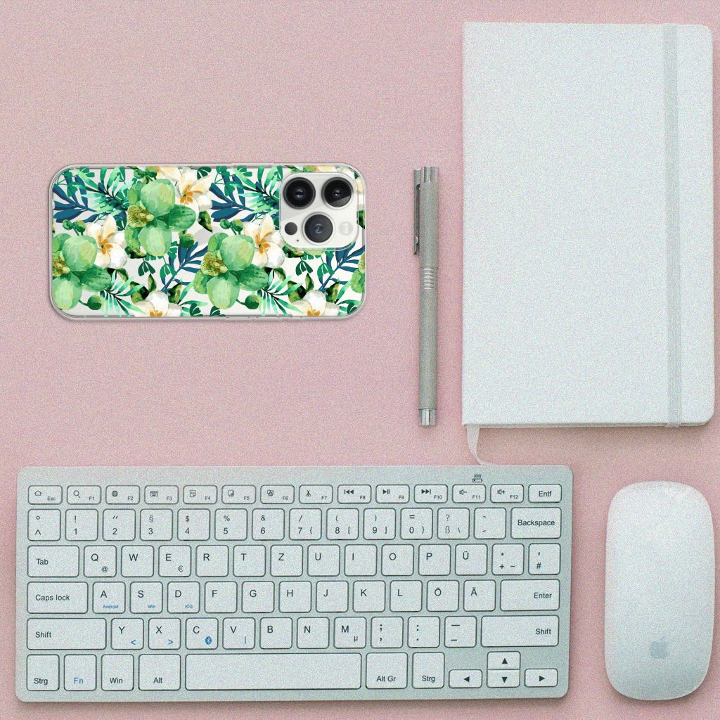 iPhone 13 Pro Max TPU Case Orchidee Groen B2C Telecom