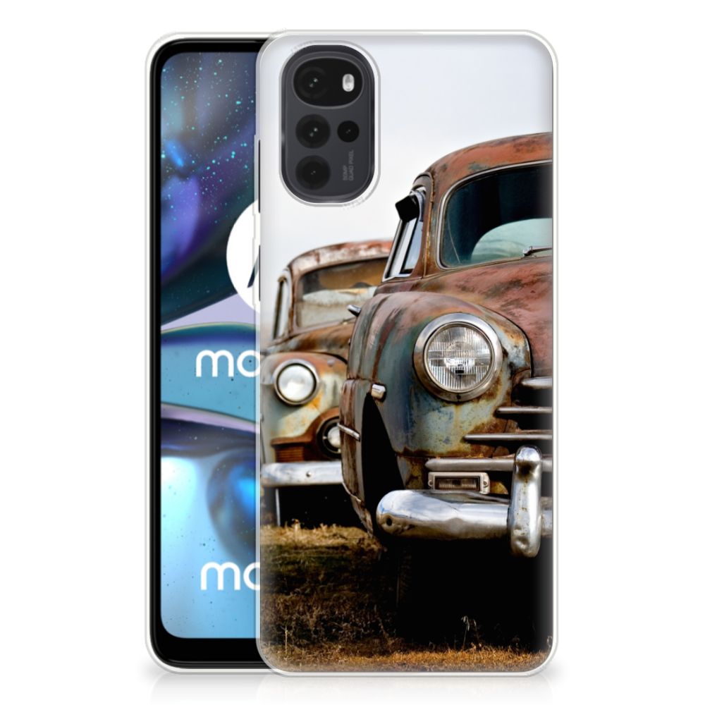 Motorola Moto G22 Siliconen Hoesje met foto Vintage Auto B2C Telecom