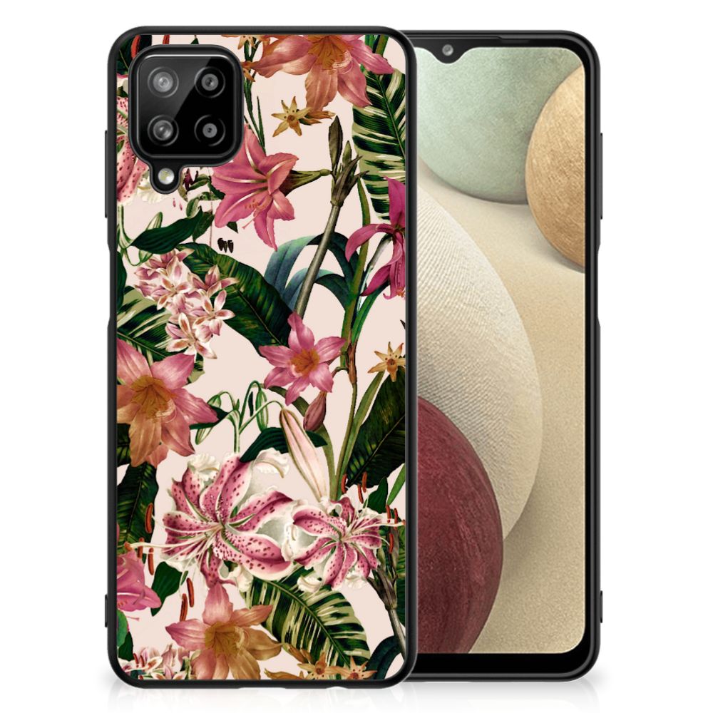 Samsung Galaxy A12 Bloemen Hoesje Flowers