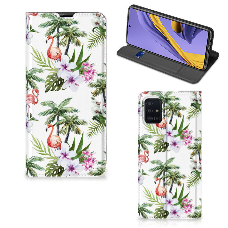 Samsung Galaxy A51 Hoesje maken Flamingo Palms