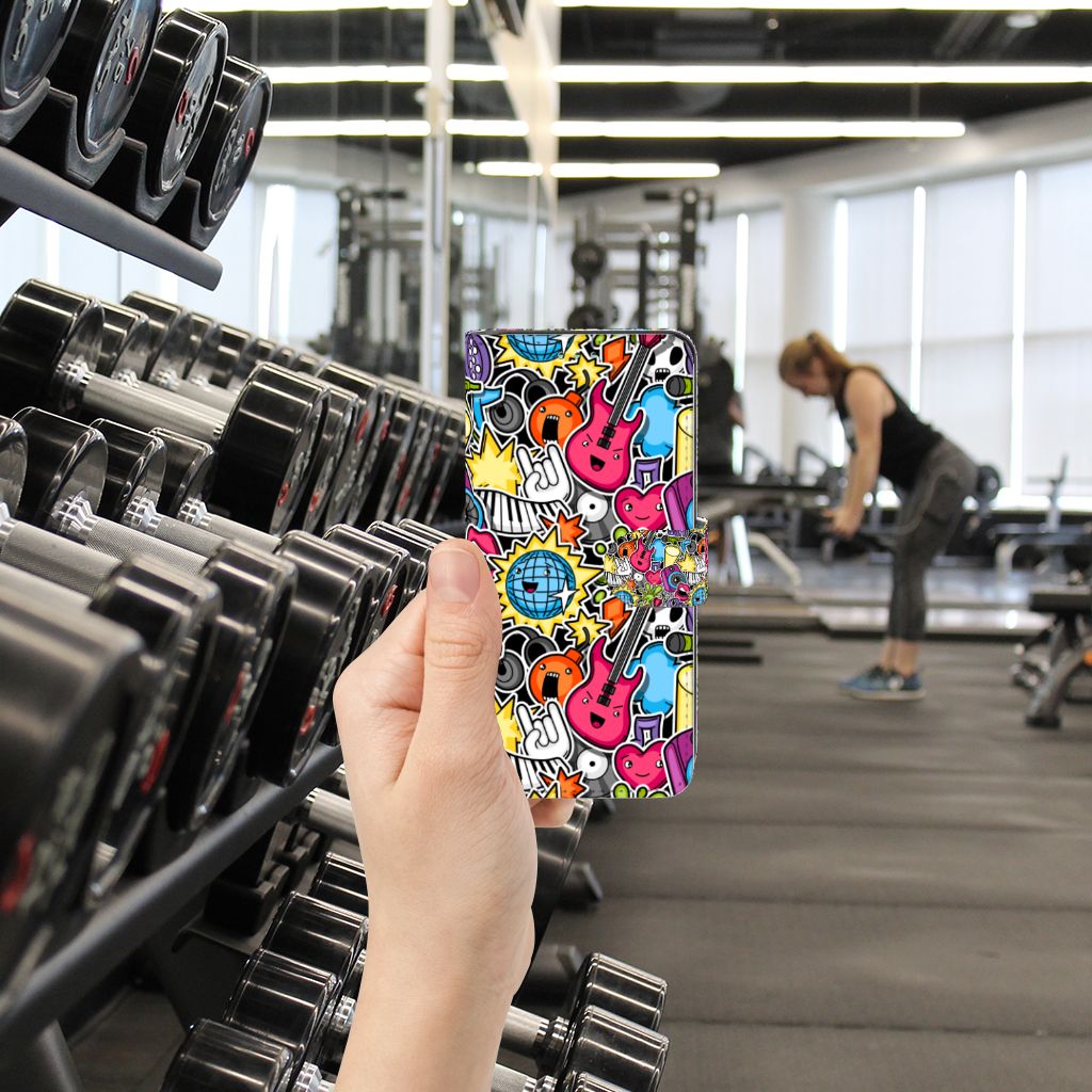 Sony Xperia 10 IV Wallet Case met Pasjes Punk Rock