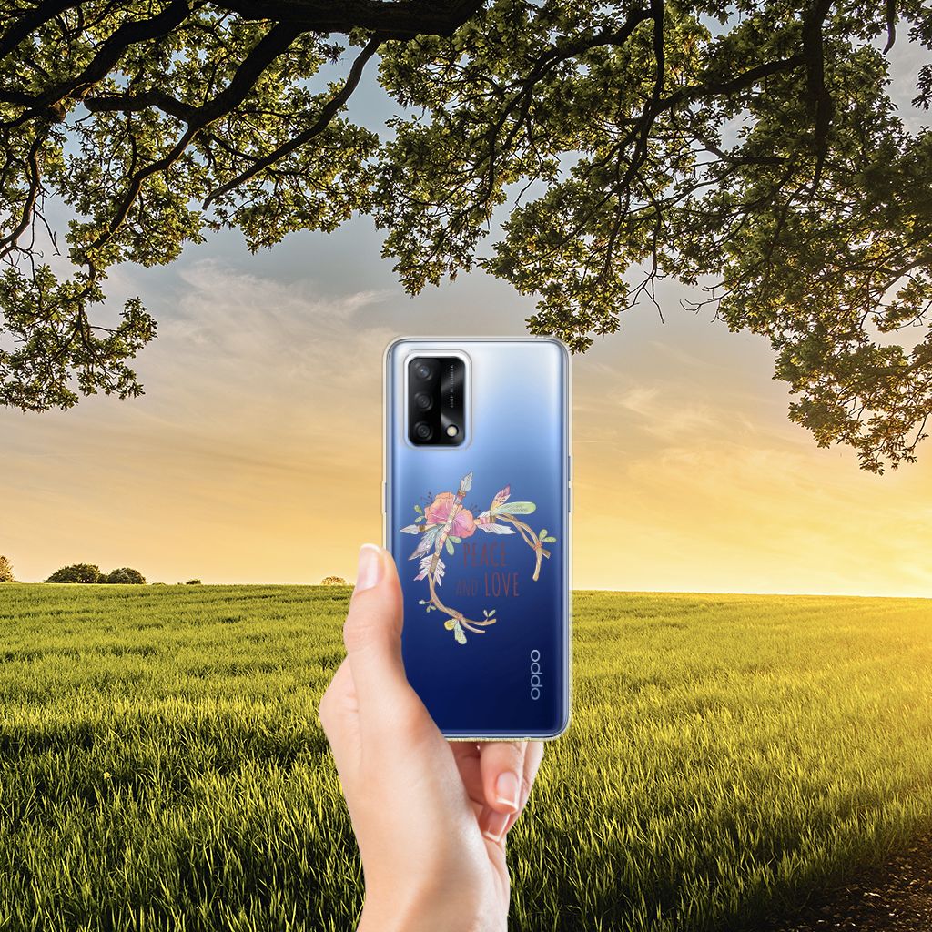 OPPO A74 4G Telefoonhoesje met Naam Boho Text B2C Telecom