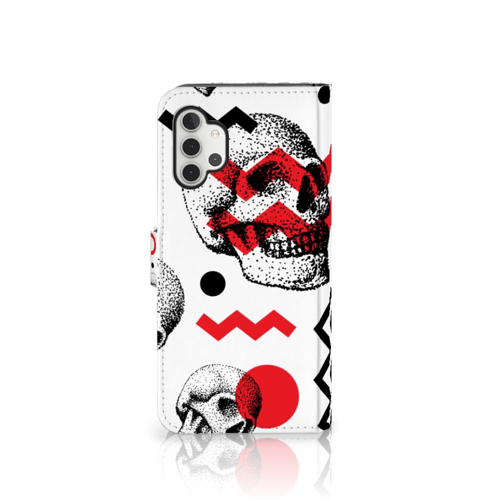 Telefoonhoesje met Naam Samsung Galaxy A32 5G Skull Red