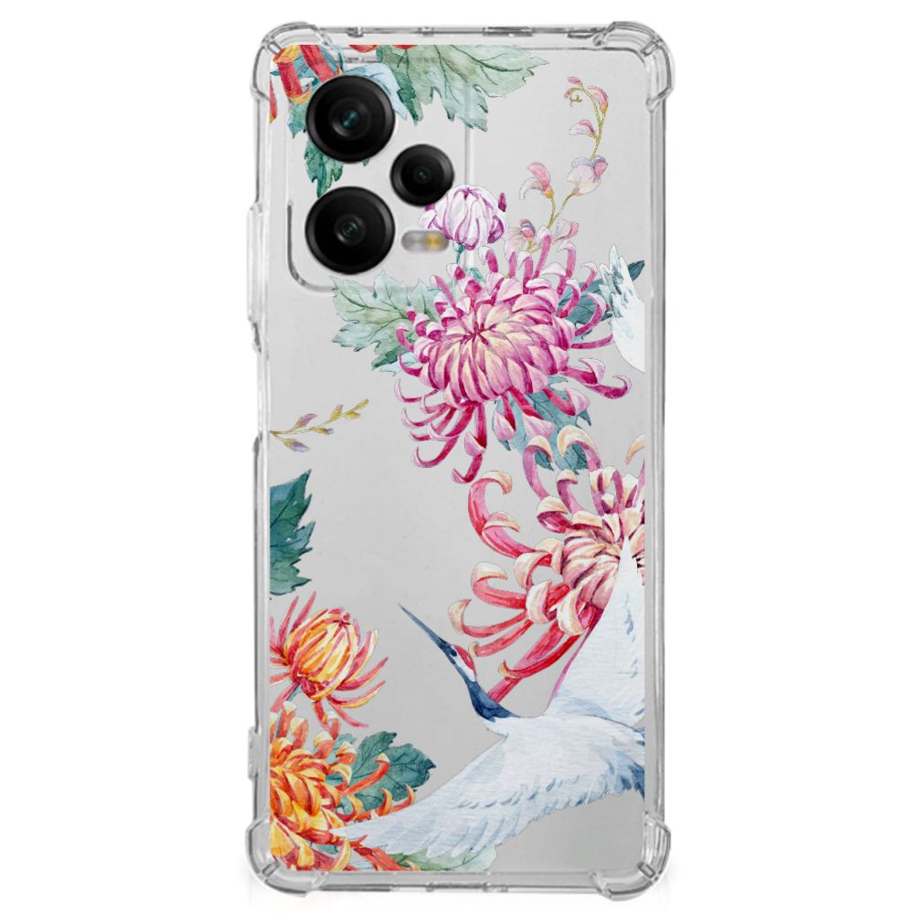 Xiaomi Redmi Note 12 Pro Case Anti-shock Bird Flowers