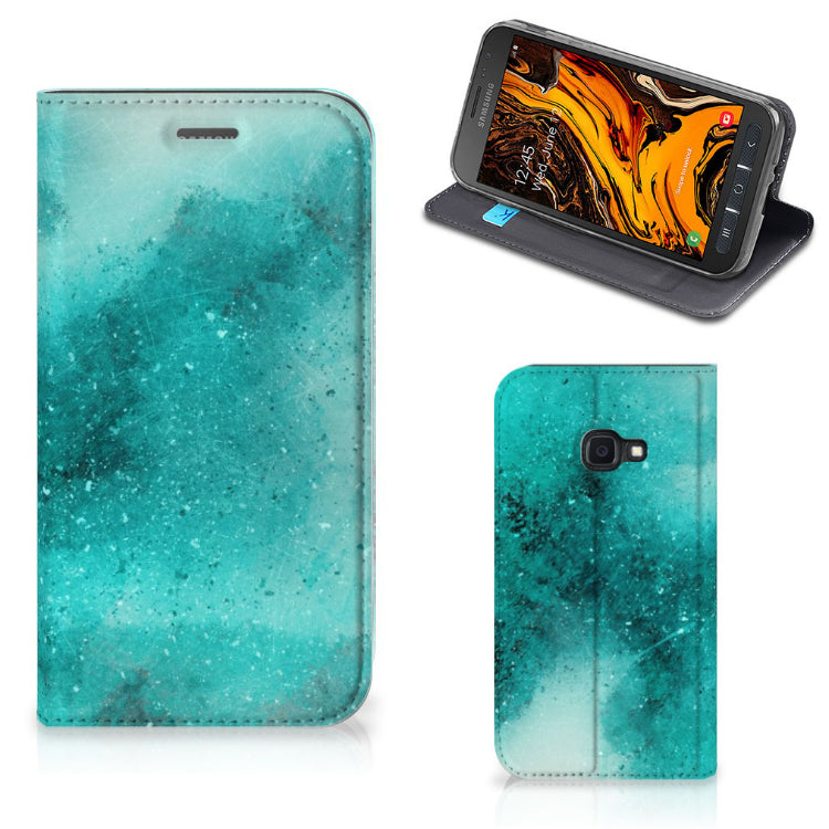 Bookcase Samsung Galaxy Xcover 4s Painting Blue