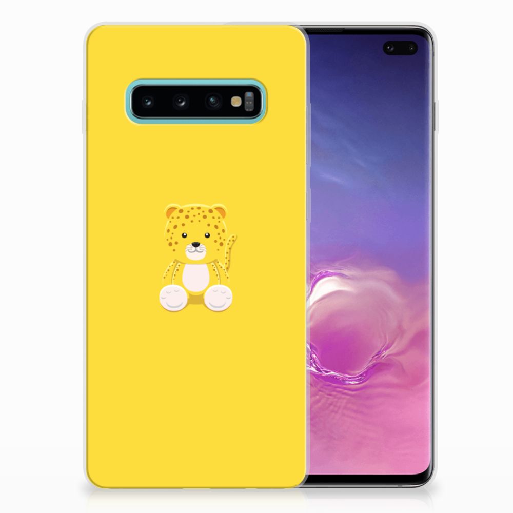 Samsung Galaxy S10 Plus Telefoonhoesje met Naam Baby Leopard