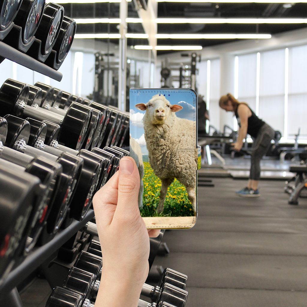 OPPO Find X5 Telefoonhoesje met Pasjes Schaap en Lammetje