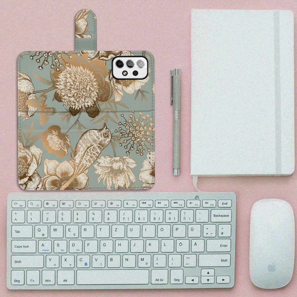 Hoesje voor Samsung Galaxy A73 5G Vintage Bird Flowers