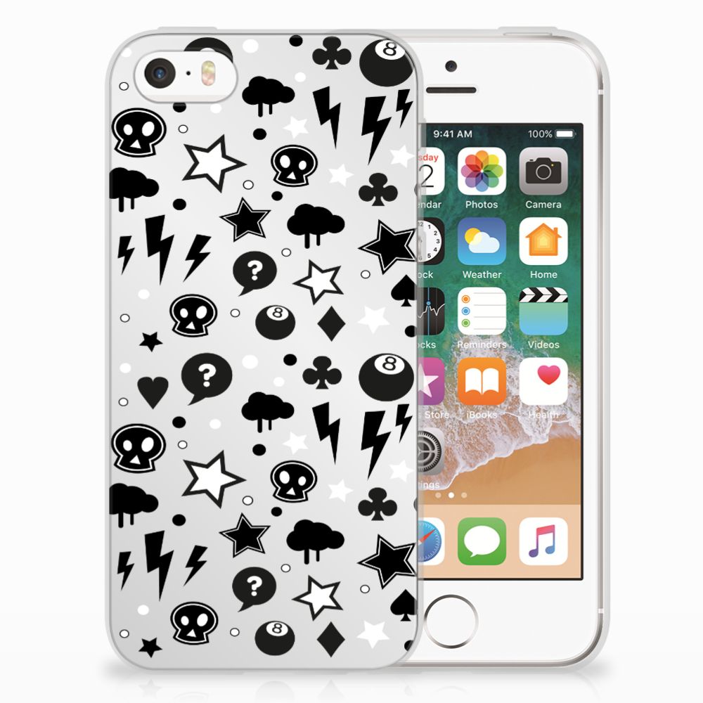 Silicone Back Case Apple iPhone SE | 5S Silver Punk