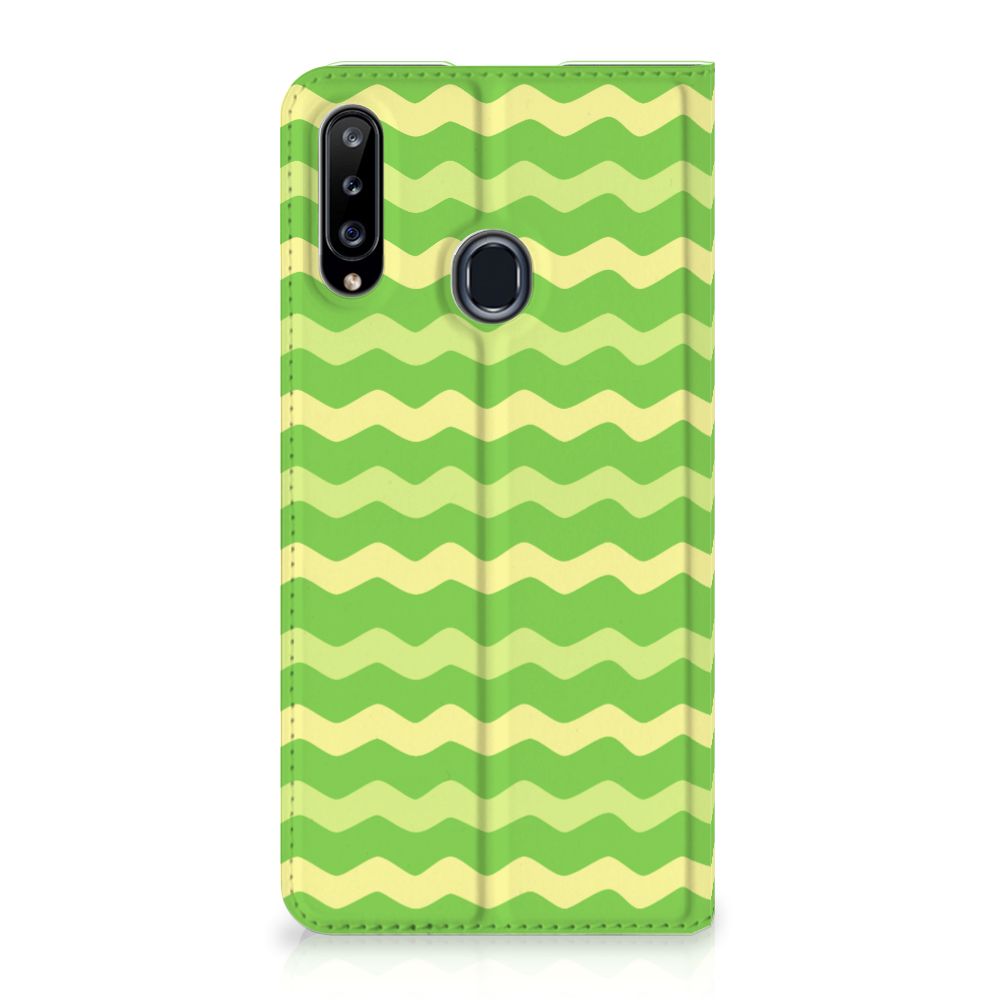 Samsung Galaxy A20s Hoesje met Magneet Waves Green - B2C Telecom